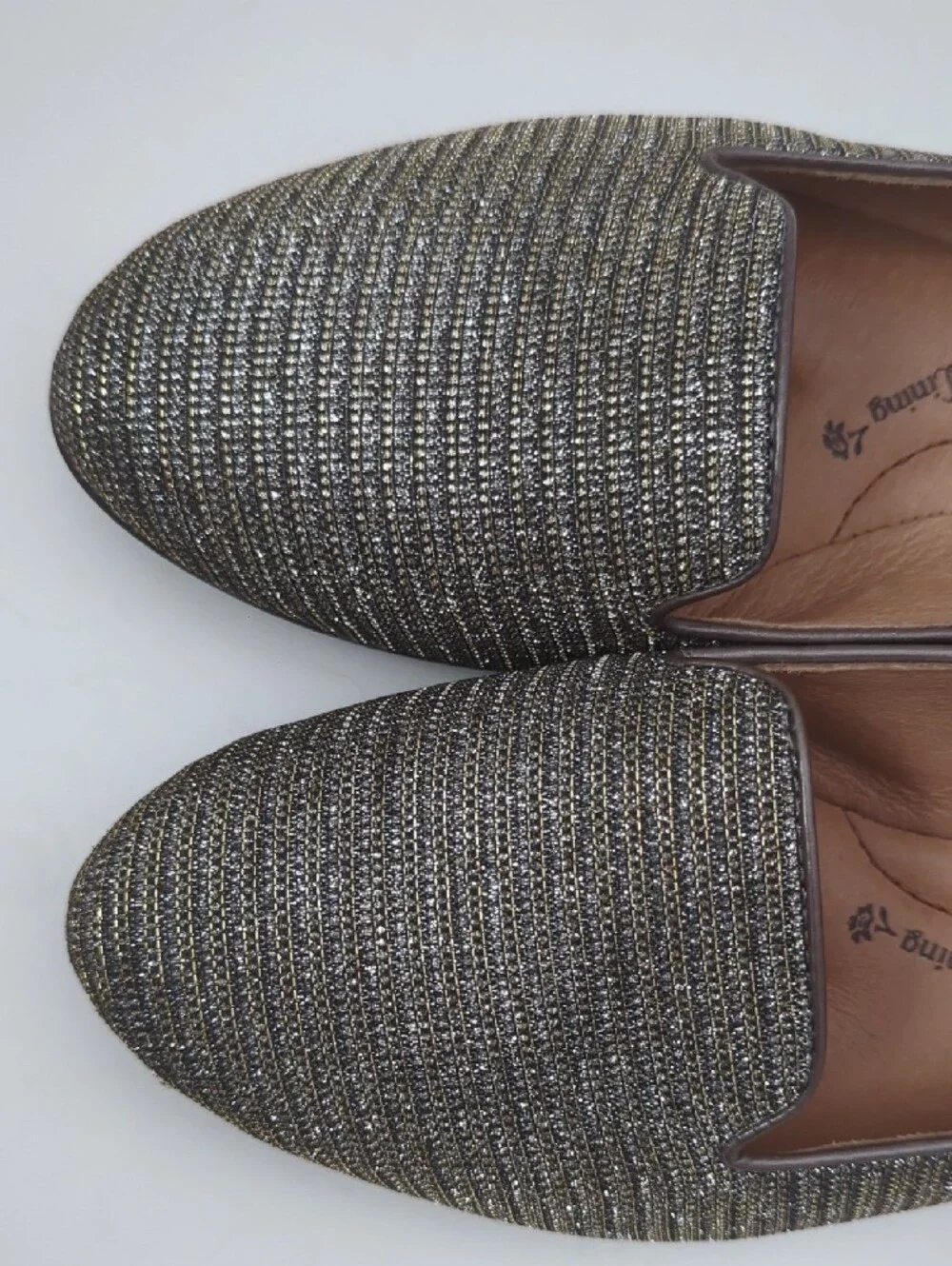 Söfft Gold Metallic Slip-On Flats